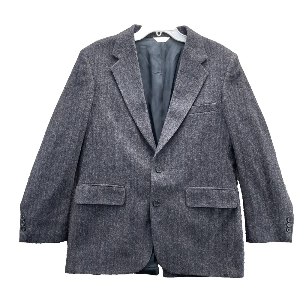 VTG Statesman 100% Wool Blazer Men 40R Business SportCoat Office Formal Made USA